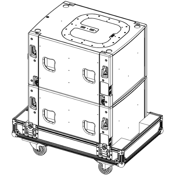 Nexo MST-2CASEMSUB15 Flightcase for 2x Nexo MSUB15