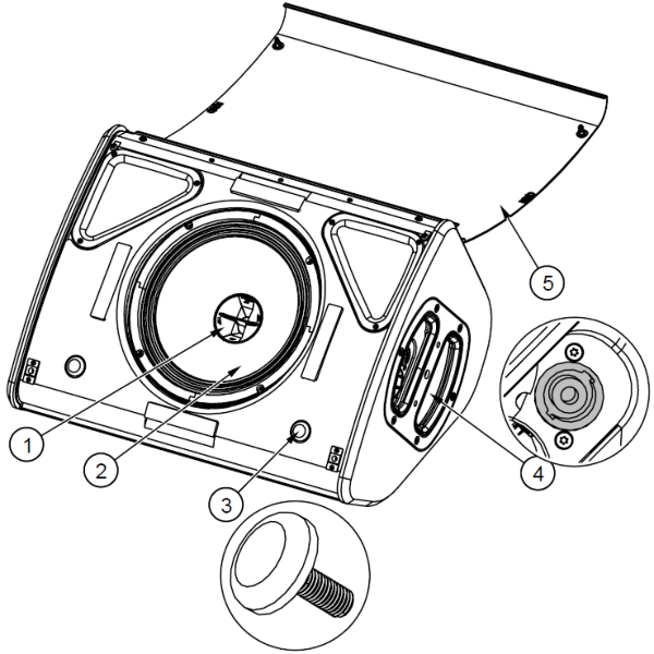 2. Nexo 05HPC10 P10 driver complete (with screws) for Nexo P10 Touring Speaker