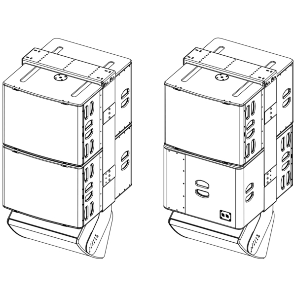 Nexo P+ Series Rigging System for 1x Nexo P18 under 2x Nexo L20 - White