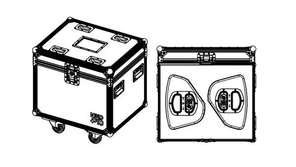 Nexo P+ Series Flight Case - fits 2x P10 cabinets