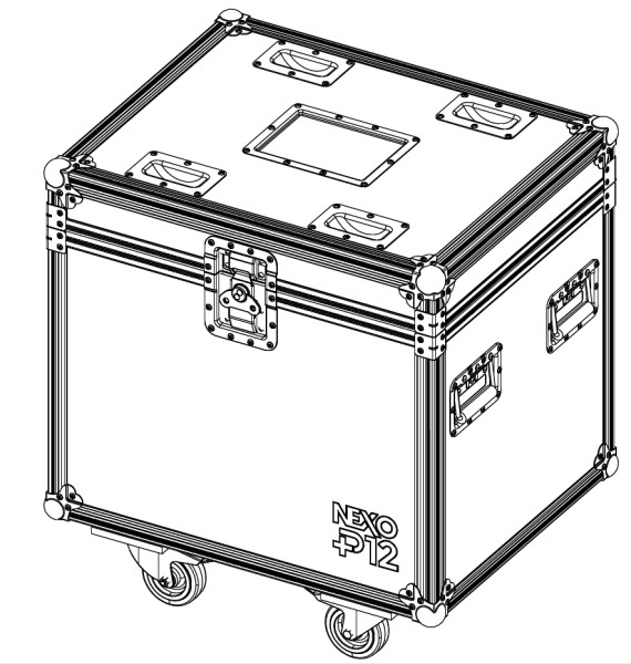 Nexo P+ Series Flight Case - fits 2x P12 cabinets