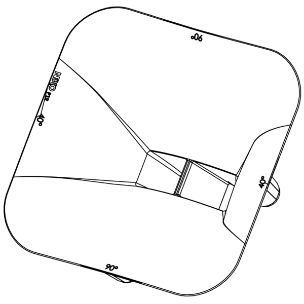 Nexo P+ Series Dispersion Horn/Flange for Nexo P12 - 90 x 40 - Black