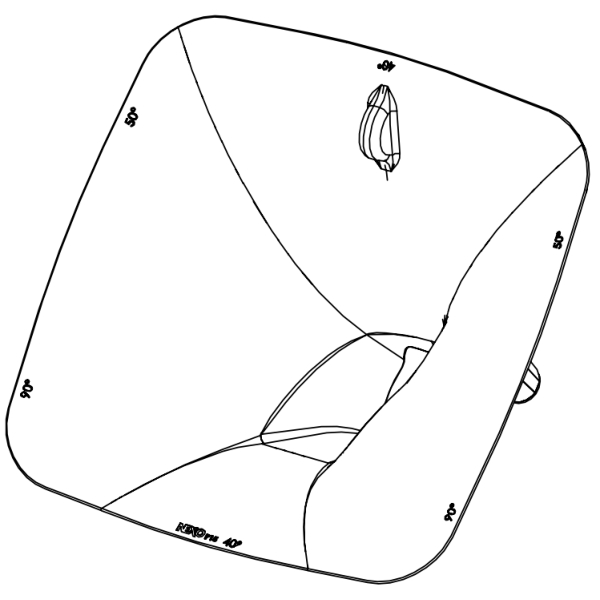 Nexo P+ Series PS-Type Dispersion Horn/Flange for Nexo P15 - 50 ~ 90 x 40 Degree