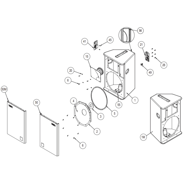 1. 05EBPS15 Cabinet PS15 + Accessories for Nexo PS15