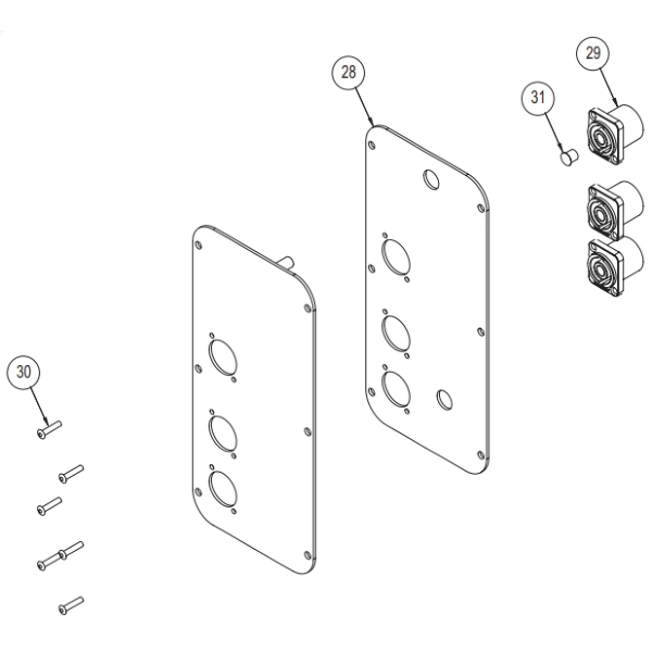 28. Nexo 05JNEOHM+TPS15 Joint for Connection Plate for Nexo PS15