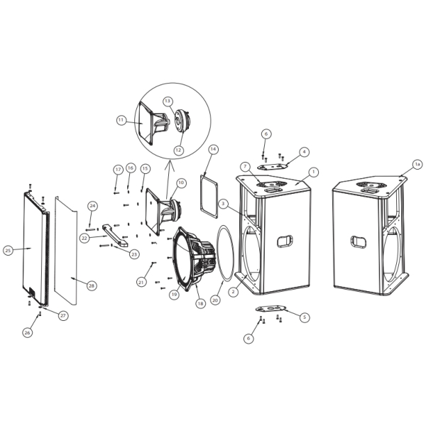 1. Nexo 05EBPS15UL - PS15 R2 Left Empty Box for Nexo PS15 R2