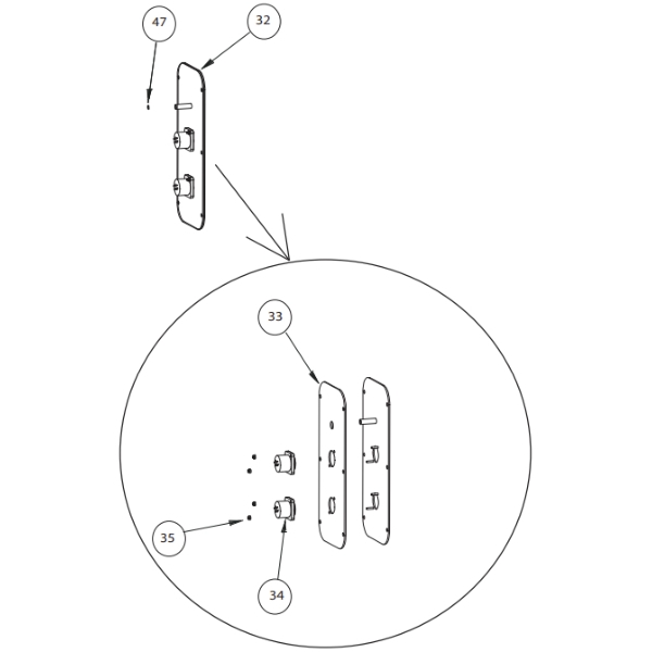 32. Nexo 05PS.15FPA-V2 - PS15 R2 Complete Connection Plate Nexo UR - UL Version for Nexo PS15 R2