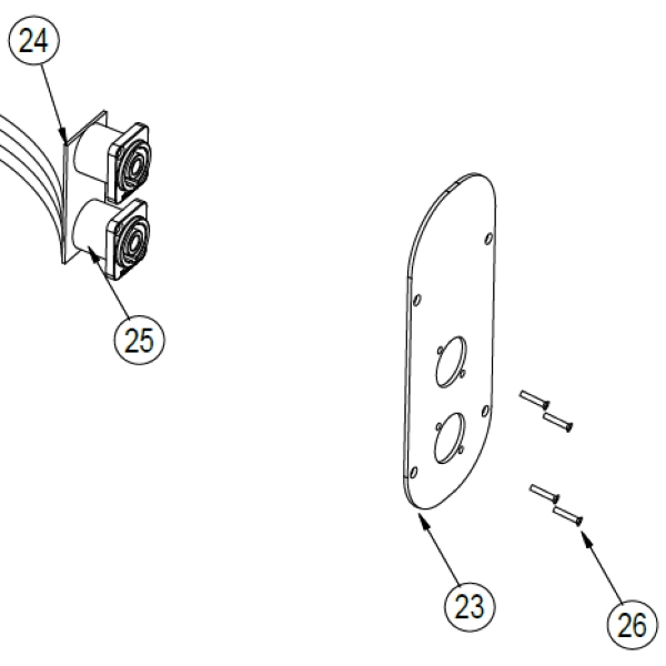 23. Nexo 05CNXCD12 CD 12 & RS15 Plate Connection for RS15 for Nexo RS15