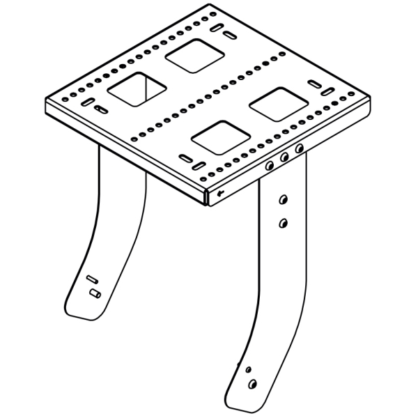 Nexo Bracket for Mounting Nexo ePS8 under eLS400 - Black