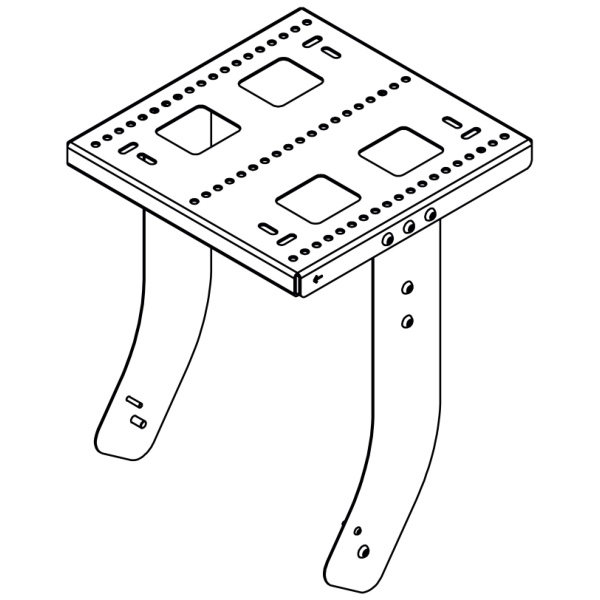 Nexo Bracket for Mounting Nexo ePS6 under eLS400 - Black