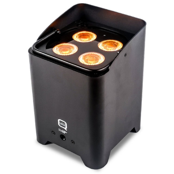 Q-Audio Q-LED Lighting Flux H4IP+ Battery Powered RGBAW+UV LED Uplighter, 4x 12W - IP65