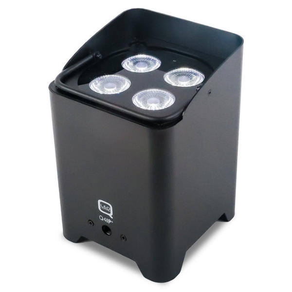 Q-Audio Q-LED Lighting Flux Q4IP+ Battery Powered RGBW LED Uplighter, 4x 12W - IP65