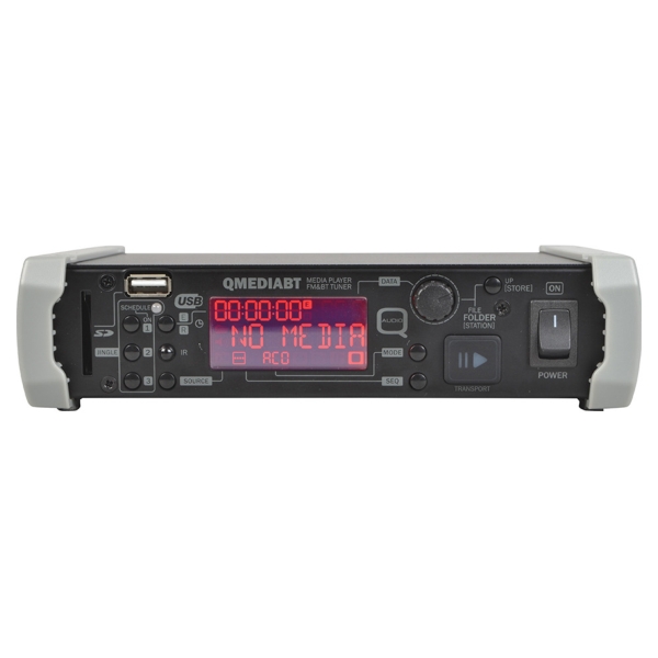 Q-Audio QMEDIABT Media Player with Bluetooth, FM Tuner, Built-in Jingle Player