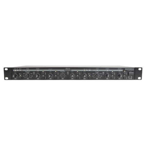 Q-Audio QXOVER23 Stereo 2-Way/Mono 3-Way Active Crossover with Subwoofer Output