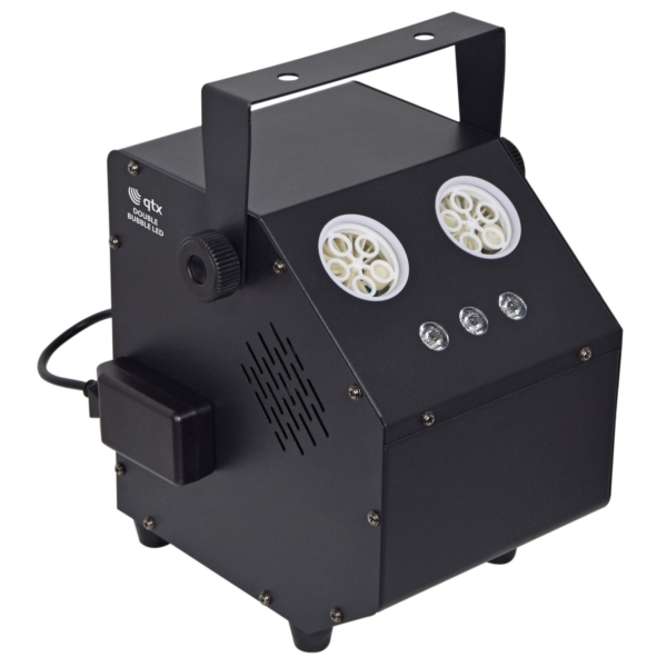 QTX Double Bubble LED High Output Bubble Machine with 3x RGB LEDs