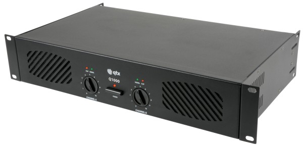 QTX Q1000 Power Amplifier, 2x 250W @ 4 Ohms