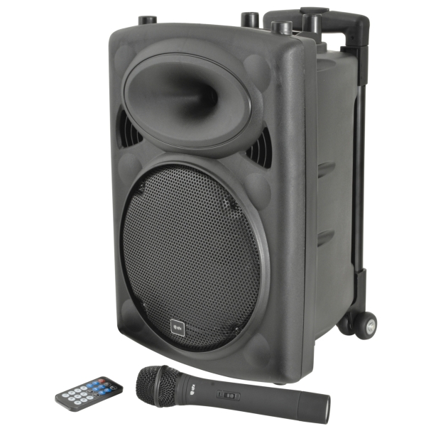 QTX QR10PA Portable PA Speakers with TWS + UHF Microphone, 80W