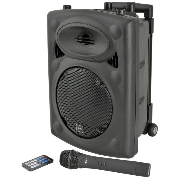 QTX QR8PA Portable PA Speakers with TWS + UHF Microphone, 50W