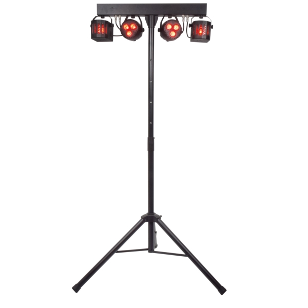 QTX Recharge DJ LED Derby & PAR Bar with Stand