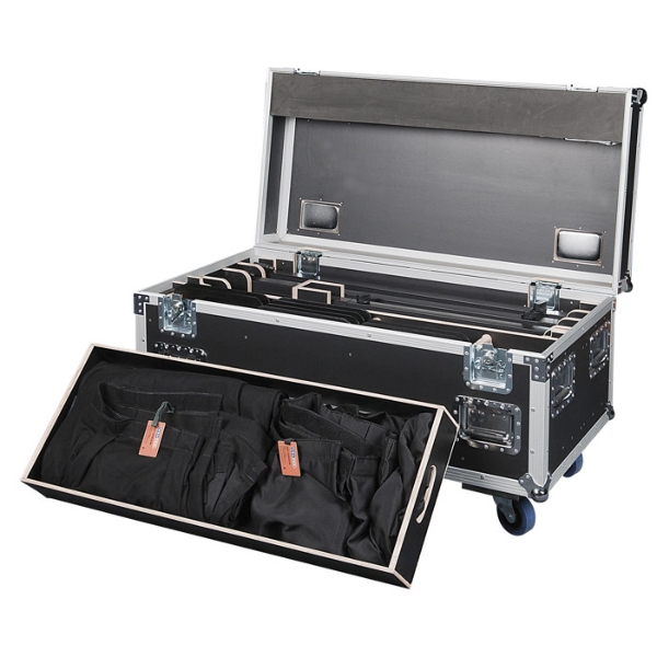 Showgear Flight Case for Wentex Pipe and Drape FOH Kit with 350mm Base Plates