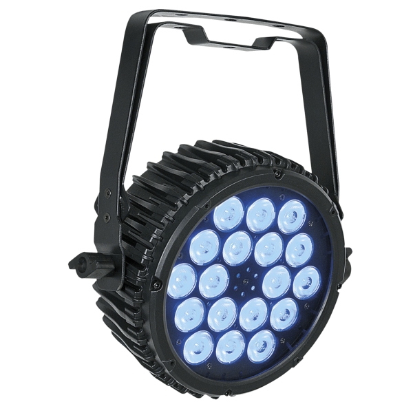 Showtec Compact Par 18 MkII RGB LED PARCan, 18x 3W - Black