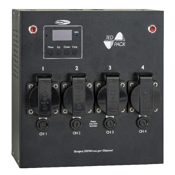 Showtec TED Pack 4-Channel Dimmer Pack with Schuko Sockets