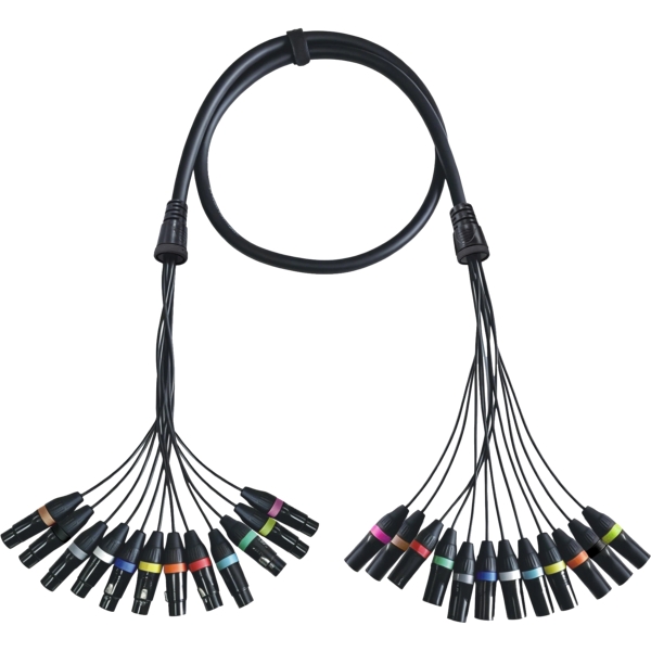 StageCore iCORE820LU 12-Way 3-Pin XLR Male to Female Professional Audio Loom, 3m