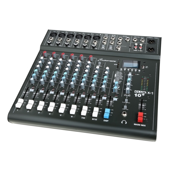 Studiomaster Club XS 10+ 10-Input Analogue Mixing Desk with Bluetooth & Digital FX