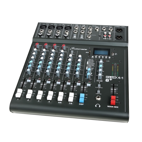 Studiomaster Club XS 8+ 8-Input Analogue Mixing Desk with Bluetooth & Digital FX