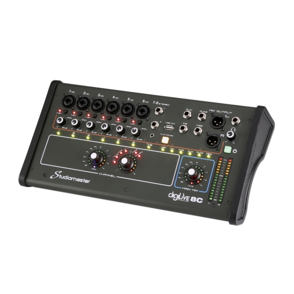 Studiomaster DigiLive 8C 8-Input Compact Digital Mixing Desk