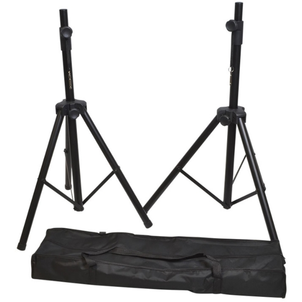 Ultimax MSA 300BK Steel Speaker Stand Set with Bag - Black