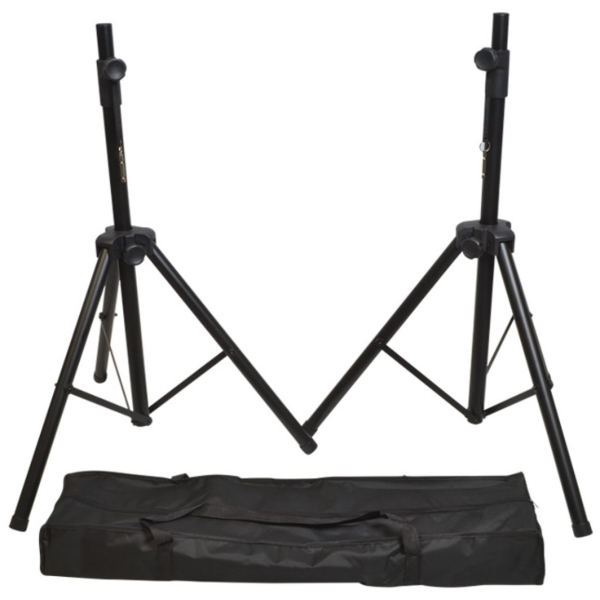 Ultimax MSA 325BK Aluminium Speaker Stand Set with Bag - Black