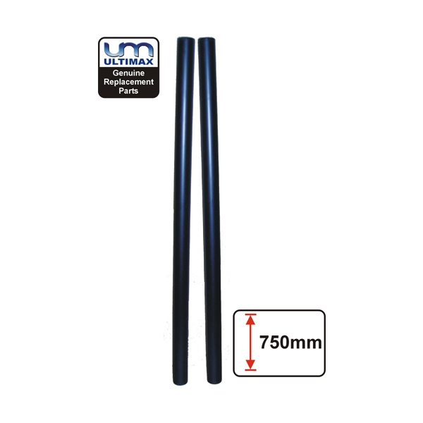 Ultimax UMPOL003 Speaker Poles, 750mm x 35mm - Black (Pack of 2)