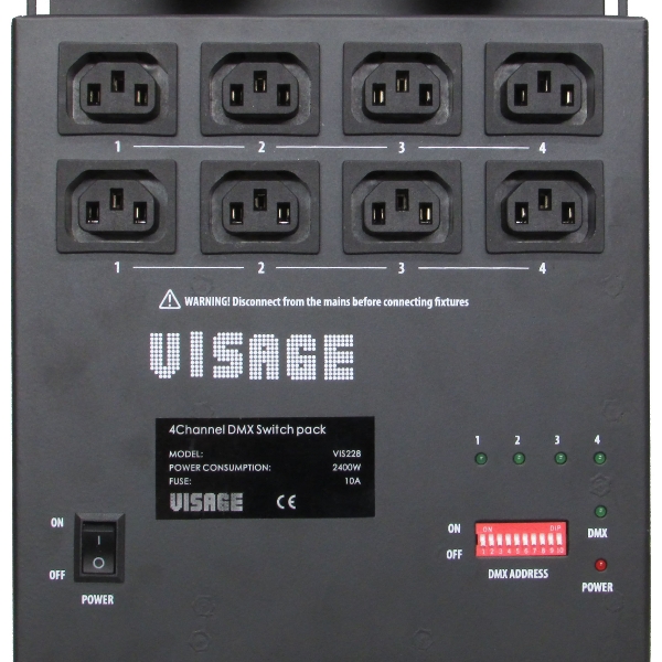 Visage 4 Channel DMX Dimmer Pack