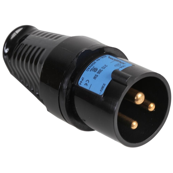 Walther 215306SW 16A 230V 2P+E Inline Plug - IP44