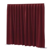 Wentex Pipe and Drape Dimout Pleated Curtain, 3.3M (W) x 3M (H) - Red