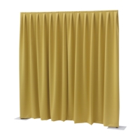 Wentex Pipe and Drape Dimout Pleated Curtain, 3.3M (W) x 3M (H) - Yellow
