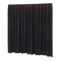 Wentex Pipe and Drape Dimout Pleated Curtain, 3.3M (W) x 4M (H) - Black