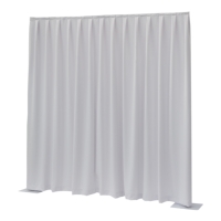 Wentex Pipe and Drape Dimout Pleated Curtain, 3.3M (W) x 4M (H) - White