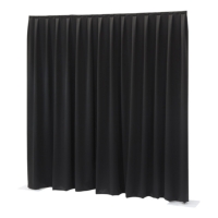 Wentex Pipe and Drape MCS Pleated Curtain, 3M (W) x 2.5M (H) - Black