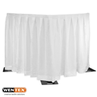 Wentex Pipe and Drape MGS Unpleated Curtain, 2.8M x 1.2M - White Wentex Pipe and Drape MGS Unpleated Curtain, 2.8M x 1.2M - White