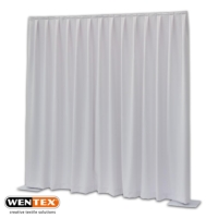Wentex Pipe and Drape MGS Pleated Curtain, 3M (W) x 3M (H) - White Wentex Pipe and Drape MGS Pleated Curtain, 3M (W) x 3M (H) - White