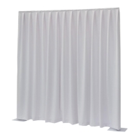 Wentex Pipe and Drape MGS Pleated Curtain, 3.3M (W) x 5M (H) - White
