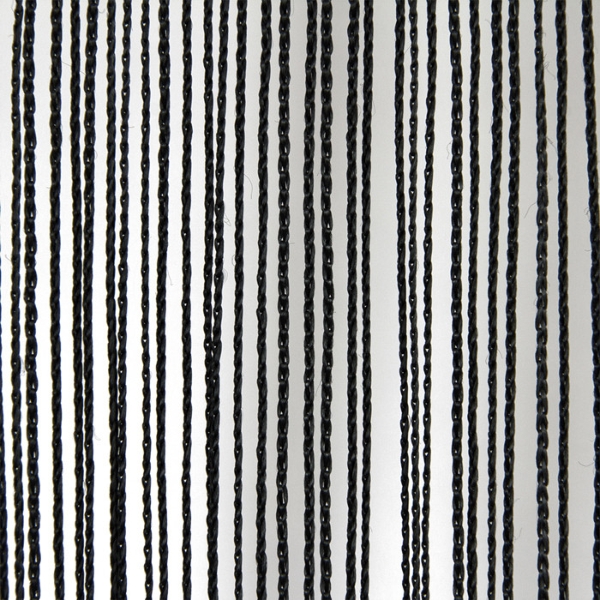 Wentex Pipe and Drape String Curtain, 3M (W) x 3M (H) - Black