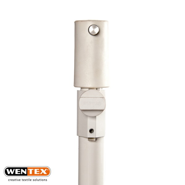 Wentex Pipe and Drape 2-Way Telescopic Upright, 1.8M to 3M - White