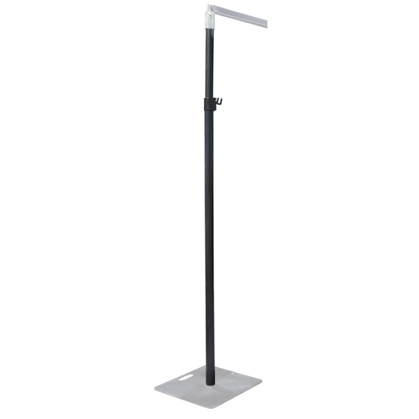 Wentex Pipe and Drape 2-Way Telescopic Upright, 1.8M to 3M - Black