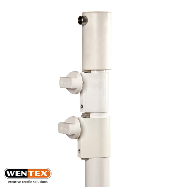 Wentex Pipe and Drape 3-Way Telescopic Upright, 1.8M to 4.2M - White