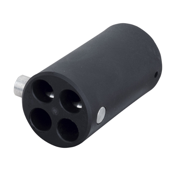 Wentex Pipe and Drape 4-Way Connector Replacement, 45.7mm Fitting - Black