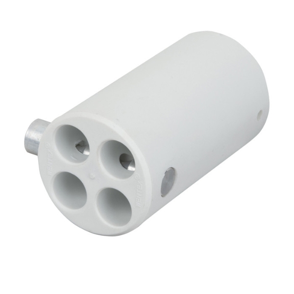 Wentex Pipe and Drape 4-Way Connector Replacement, 45.7mm Fitting - White