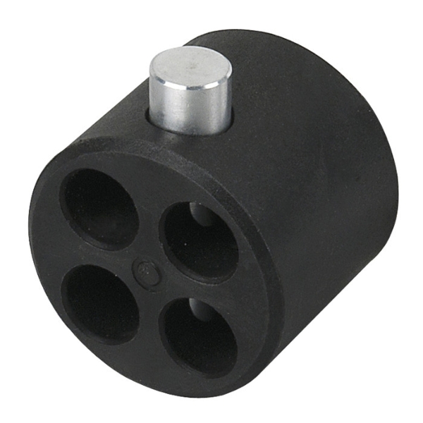 Wentex Pipe and Drape 4-Way Connector Replacement, 47.5mm Diameter - Black